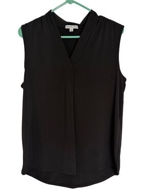 3/$20 Ophelia Roe Black Sleeveless V-Neck Blouse